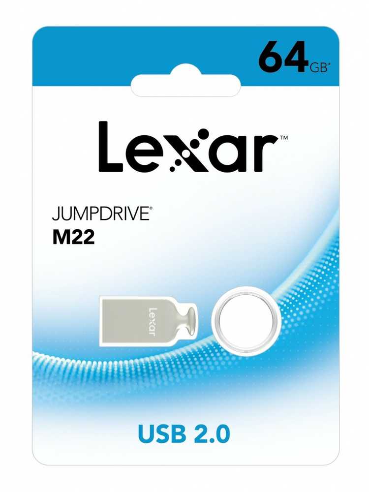 Lexar | USB atmintinė | JumpDrive M22 | 64 GB | USB A tipo | Sidabrinis
