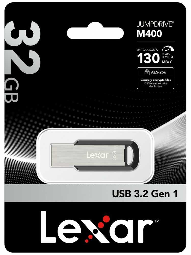 Lexar | USB atmintinė | JumpDrive M400 | 32 GB | USB A tipo | Sidabrinis