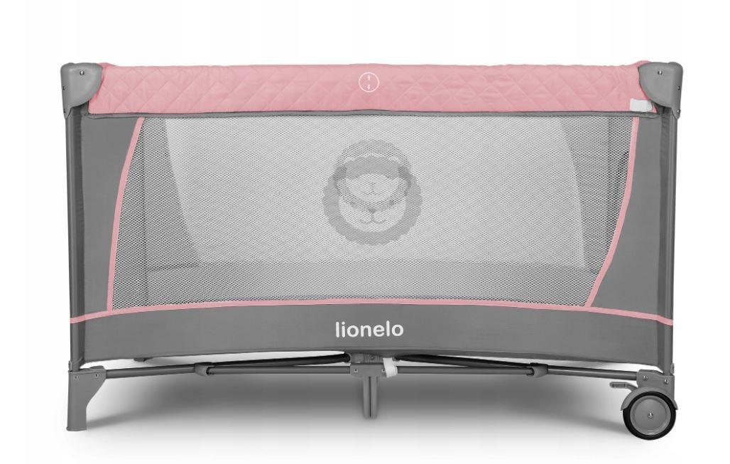 Kelioninė lovelė-maniežas 2in1 su vystymo stalu, 2 aukštai – Lionelo Flower Flamingo