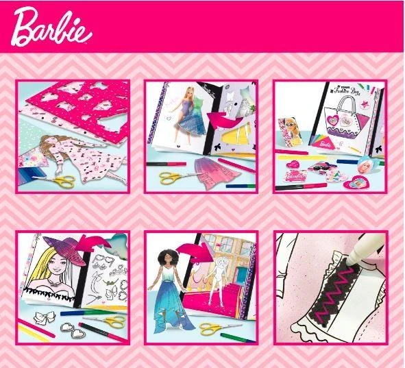 Lisciani Vaikiškas Barbie mados dizaino rinkinys su pieštukais
