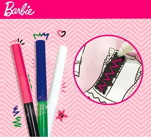 Lisciani Vaikiškas Barbie mados dizaino rinkinys su pieštukais
