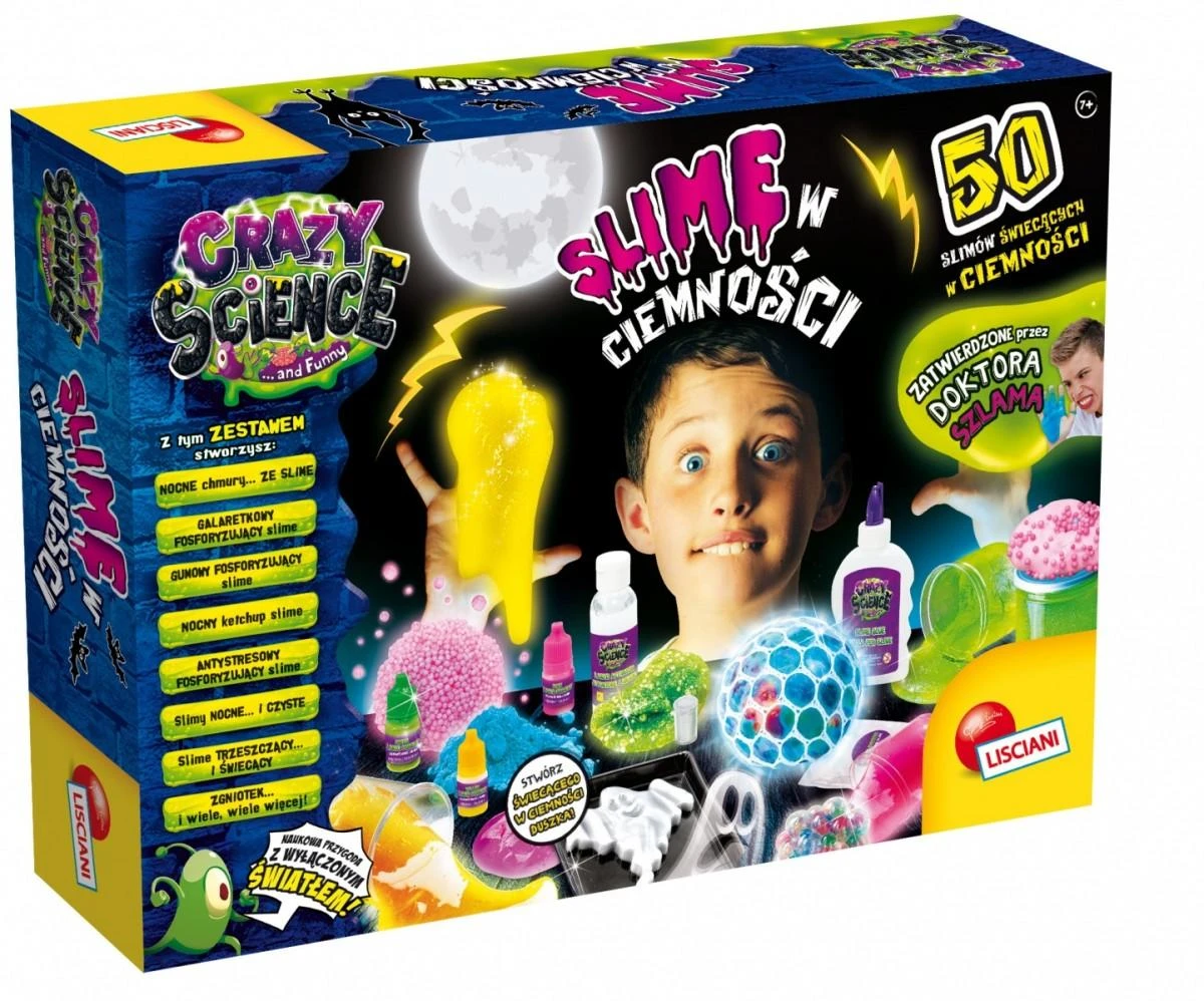 Lisciani Rinkinys „Crazy Science“ gleivių rinkinys tamsoje