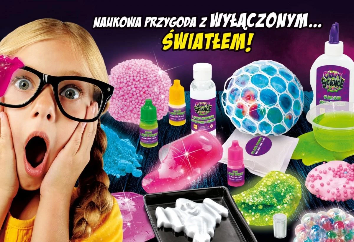 Lisciani Rinkinys „Crazy Science“ gleivių rinkinys tamsoje