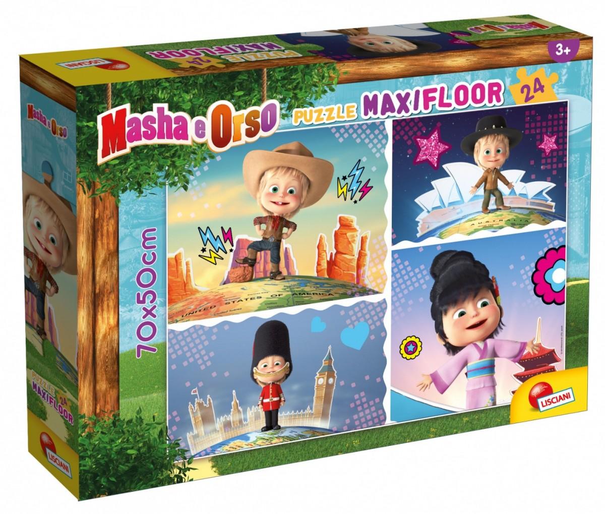 Dėlionė Lisciani Floor Puzzle Maxi 24 Maša ir lokys 1