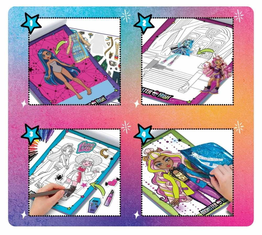 Lisciani „Monster High“ mielas eskizų knygelės dienoraštis