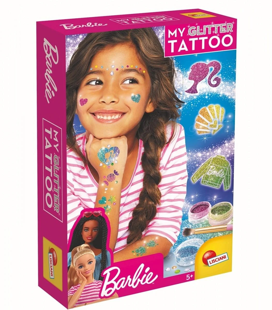 Lisciani Vaikiški blizgantys tatuiruotės Barbie rinkinyje