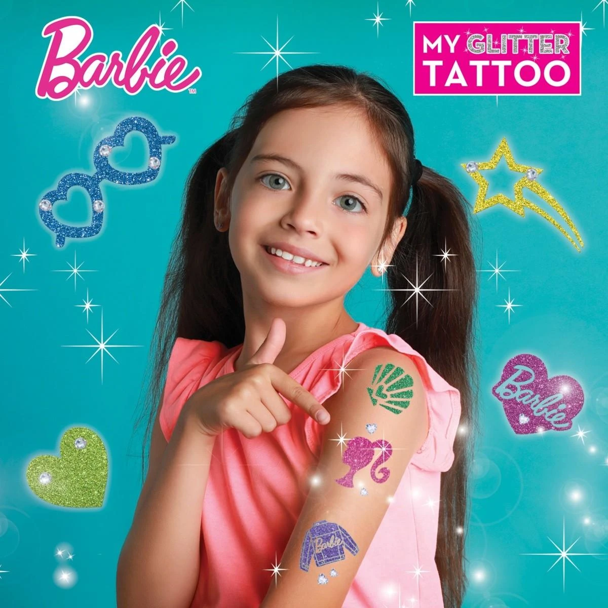 Lisciani Vaikiški blizgantys tatuiruotės Barbie rinkinyje