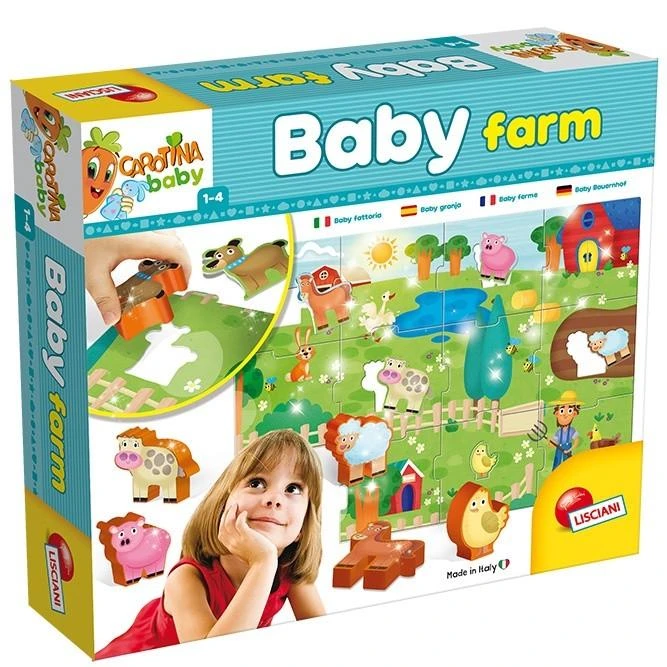 Lisciani Lavinamoji dėlionė BABY FARM 70x50cm