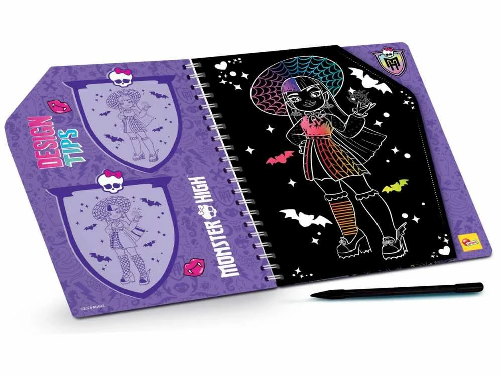 Lisciani Zdrapywanka eskizų knygelės nulio atskleidimas Monster High