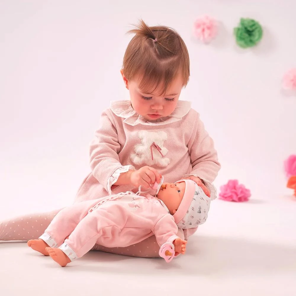 Llorens Llorens 13848 Lėlė Baby 38 cm Joelle su minkštu pilvuku mergaite