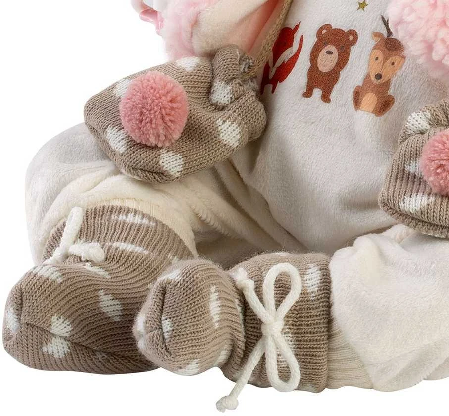 Llorens Lėlė crying Mimi rožiniame miegmaišyje, 40 cm (GXP-607874)
