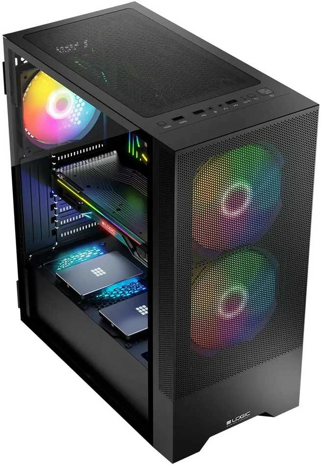 Kompiuterio Korpusas - Logic ARYA ARGB Minidi USB 3.0 Juodas