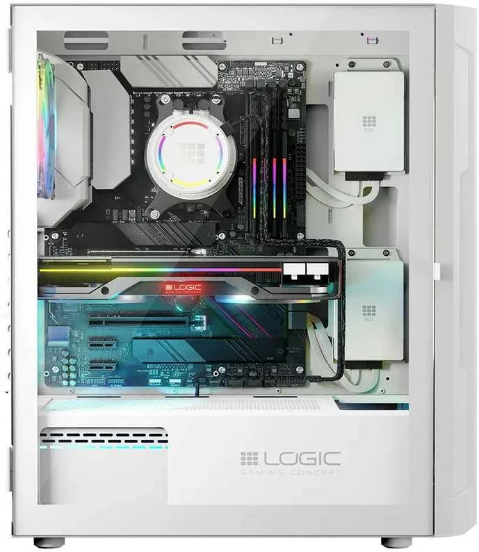 Kompiuterio Korpusas - Logic Aramis ARGB Mini USB 3.0 Baltas
