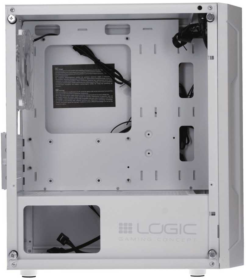 Kompiuterio Korpusas - Logic Aramis ARGB Mini Baltas