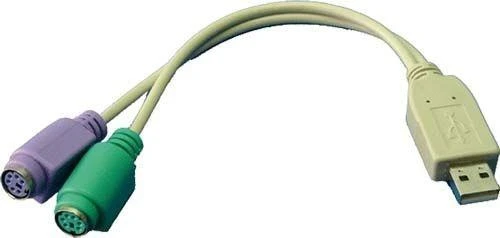 LogiLink Prisijungti | Adapteris USB prie PS/2 x2 :. | Pilkas | USB M | 2x Mini DIN 6 kontaktų FM | 0,2 m