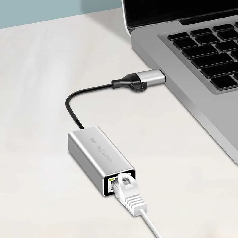 LogiLink tinklo adapteris prijungtas prie kompiuterio
