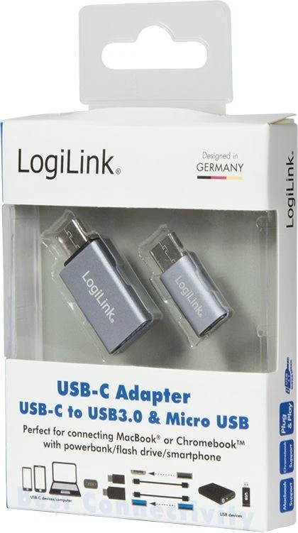 LOGILINK AU0040 LOGILINK – USB-C į USB3.0 & Mikro USB adapteriai