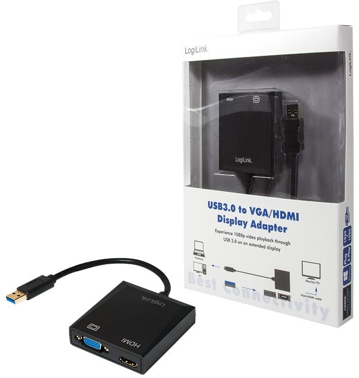 LOGILINK UA0234 LOGILINK – USB 3.0 adapteris VGA / HDMI