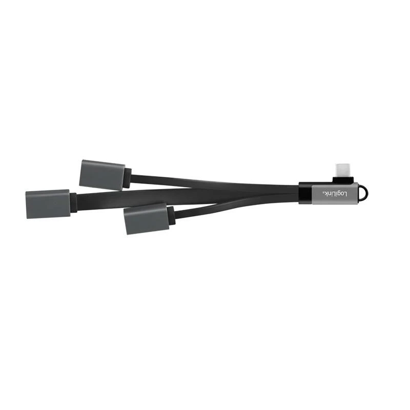 „LogiLink“ 3 prievadų USB-C kampinis