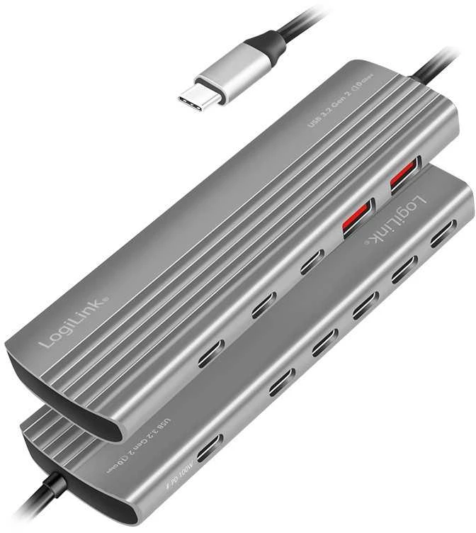 LogiLink Hub USB3.2 Gen2, 2xUSB A, 2x USB-C, PD, 100W