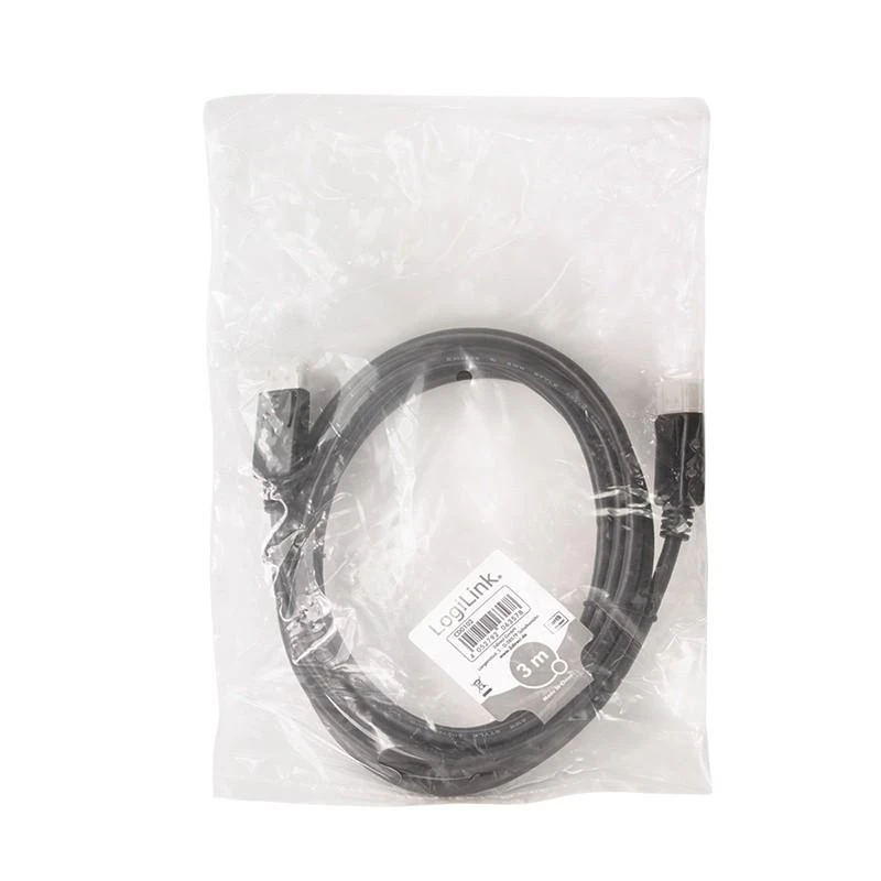 LogiLink DisplayPort 1.2 M/M 3.0m juoda