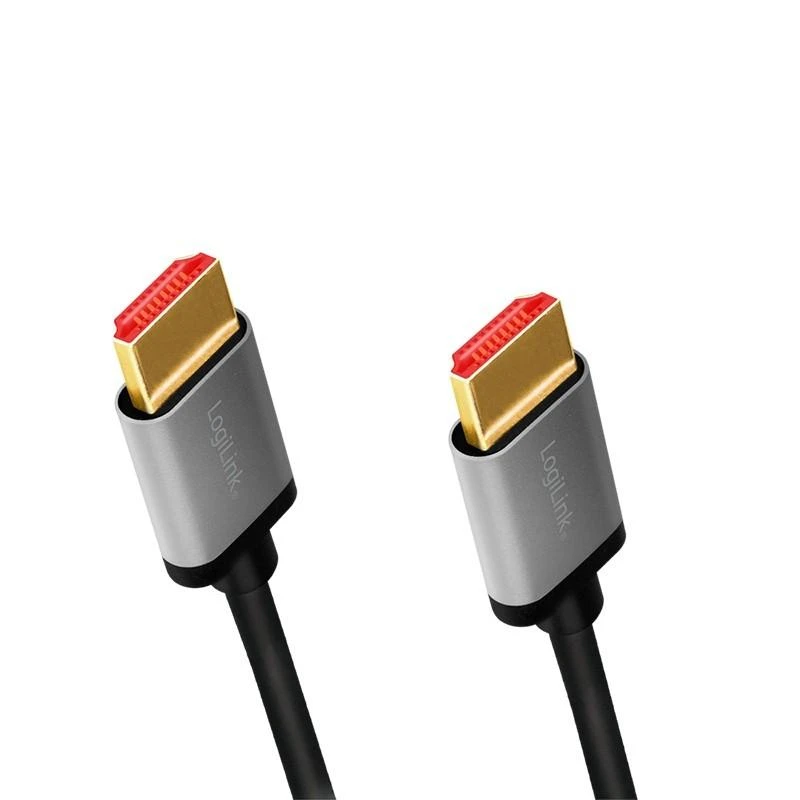 LOGILINK CHA0105 HDMI laidas A/M į A/M 8K/60Hz alu juodas/pilkas 2m