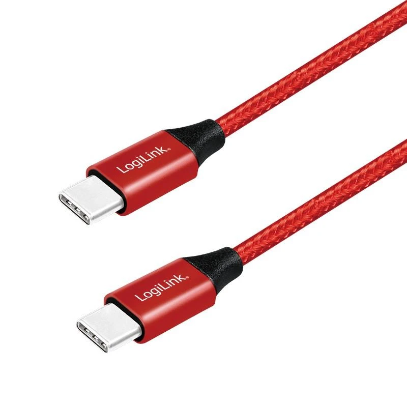 LOGILINK CU0156 LOGILINK – USB 2.0 laidas, USB-C į USB-C, raudonas, 1 m