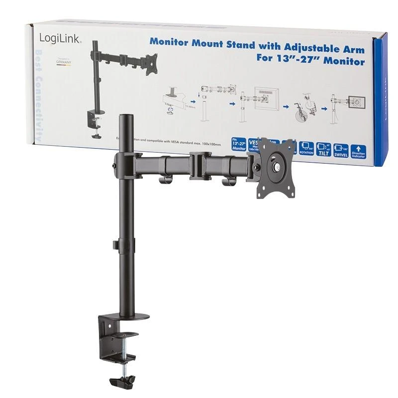 LogiLink Prisijungti | Stalo laikiklis | BP0021 | 13-27" | Maksimalus svoris (talpa) 8kg