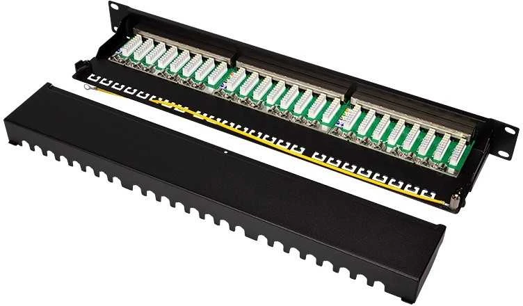 LOGILINK NP0061 LOGILINK- Patch Panel 19 montavimas Cat.6A STP 24 jungtys, juodos