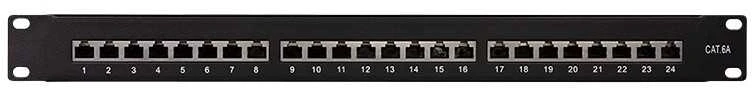 LOGILINK NP0061 LOGILINK- Patch Panel 19 montavimas Cat.6A STP 24 jungtys, juodos