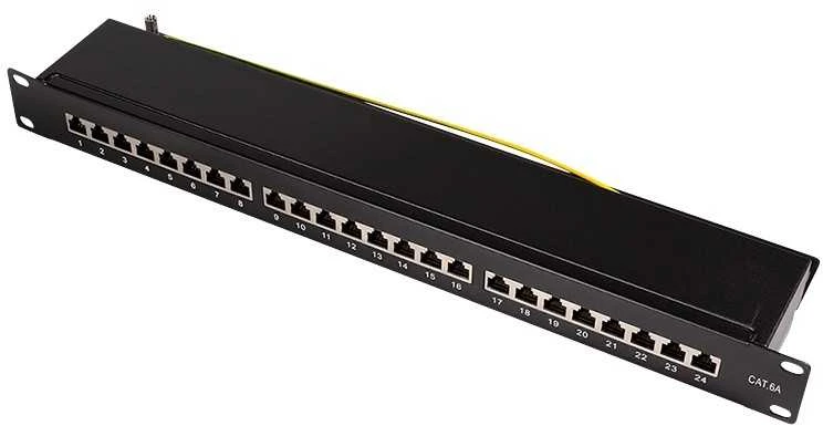 LOGILINK NP0061 LOGILINK- Patch Panel 19 montavimas Cat.6A STP 24 jungtys, juodos
