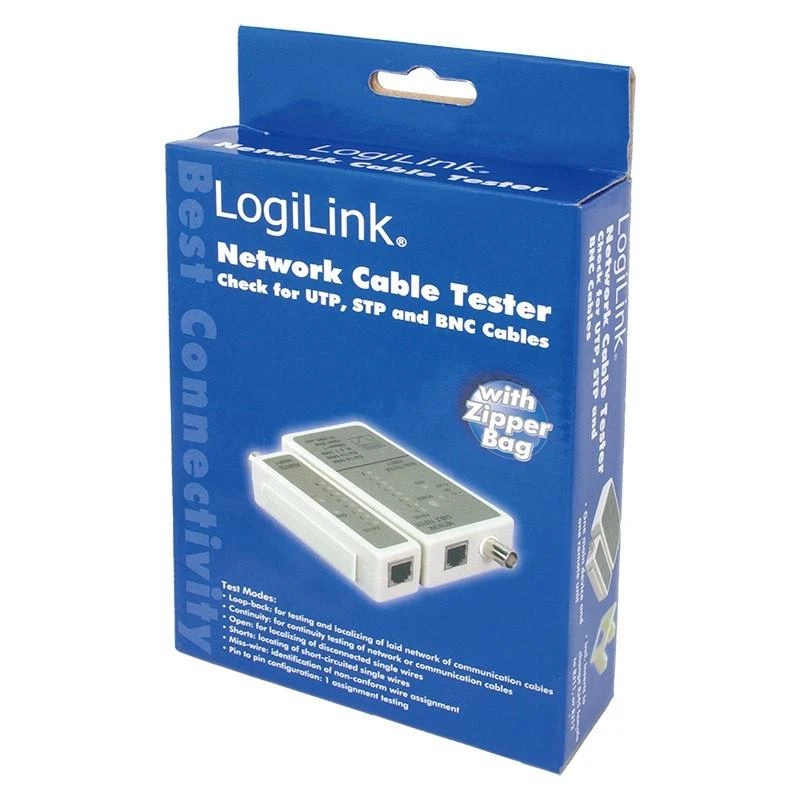 LogiLink Prisijungti | RJ45 ir BNC kabelių testeris su nuotoliniu įrenginiu