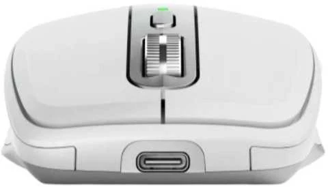 Belaidė pelė Logitech MX Anywhere 3S - RF belaidė + Bluetooth, lazerinis, 8000 DPI, Pale Pilkas (Baltas)