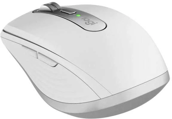 Belaidė pelė Logitech MX Anywhere 3S - RF belaidė + Bluetooth, lazerinis, 8000 DPI, Pale Pilkas (Baltas)