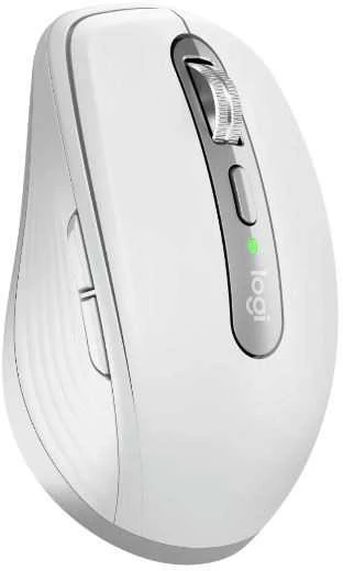 Belaidė pelė Logitech MX Anywhere 3S - RF belaidė + Bluetooth, lazerinis, 8000 DPI, Pale Pilkas (Baltas)