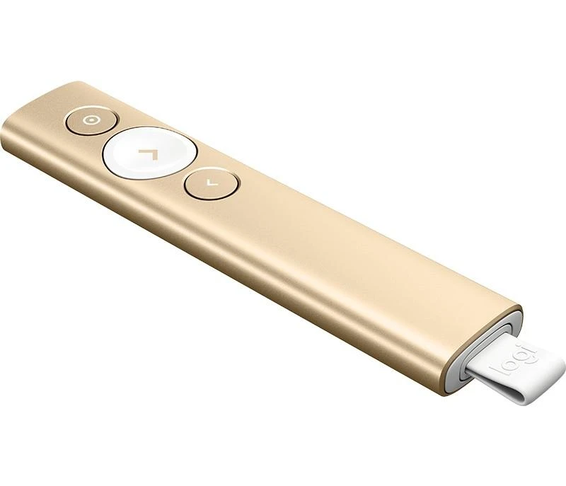 Logitech Spotlight belaidis valdymo pultas pristatymams Bluetooth/RF Auksas