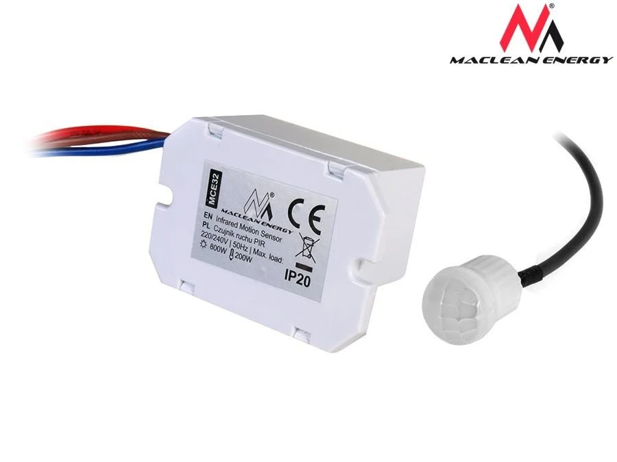 MACLEAN MCE32 Maclean MCE32 automatinis jungiklis su PIR judesio jutiklio jutiklio apsauga 800W