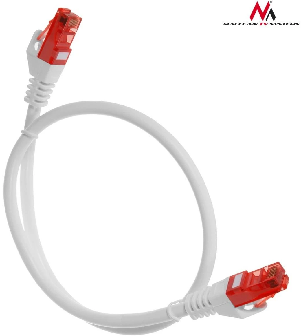 Tinklo kabelis MACLEAN MCTV-303W Maclean MCTV-303W Patchcord UTP cat6 Cable plug-plug 3m baltas