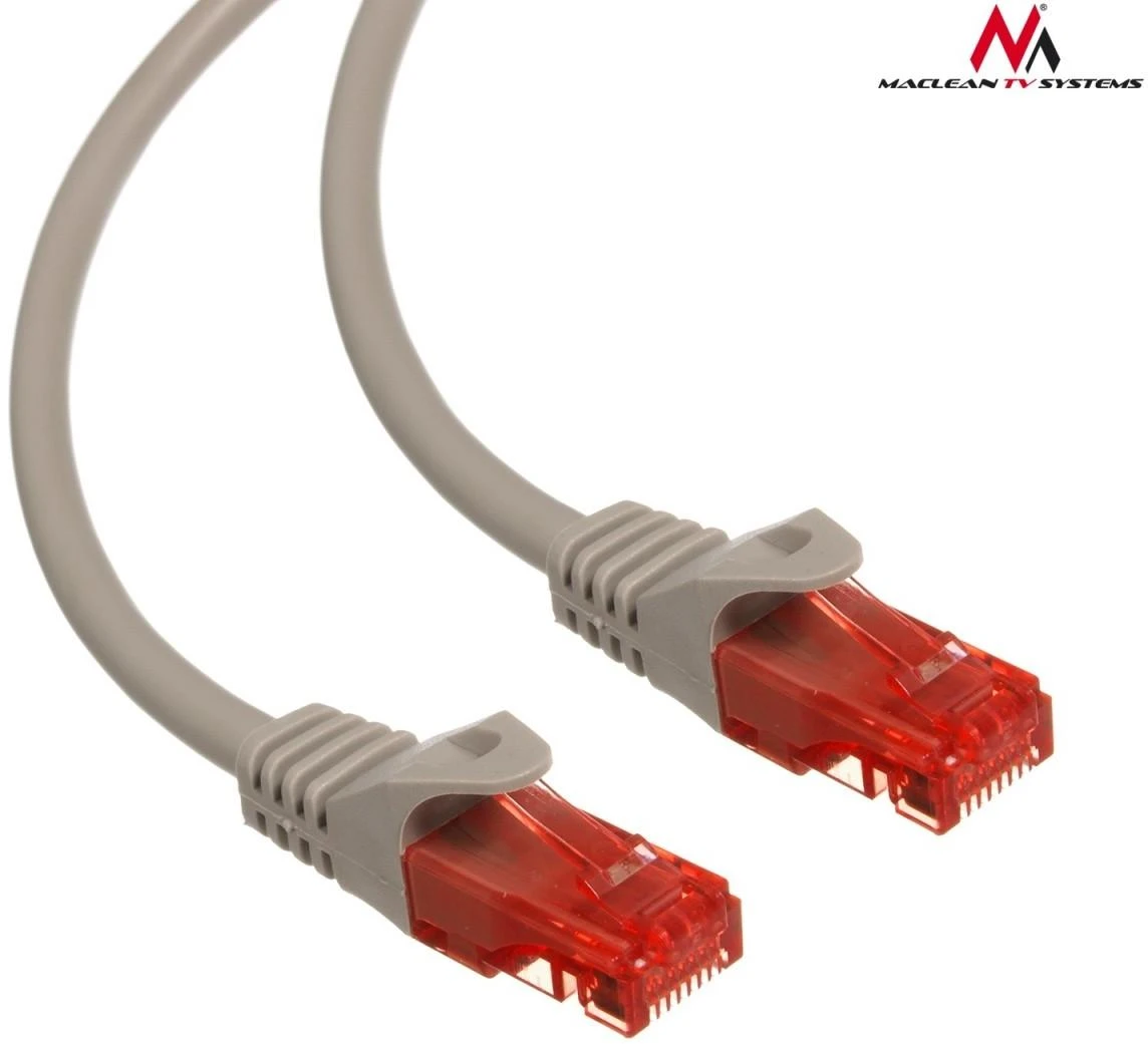 MACLEAN MCTV-303S Maclean MCTV-303S Patchcord UTP cat6 Kabelio kištukas-kištukas 3m sidabrinis