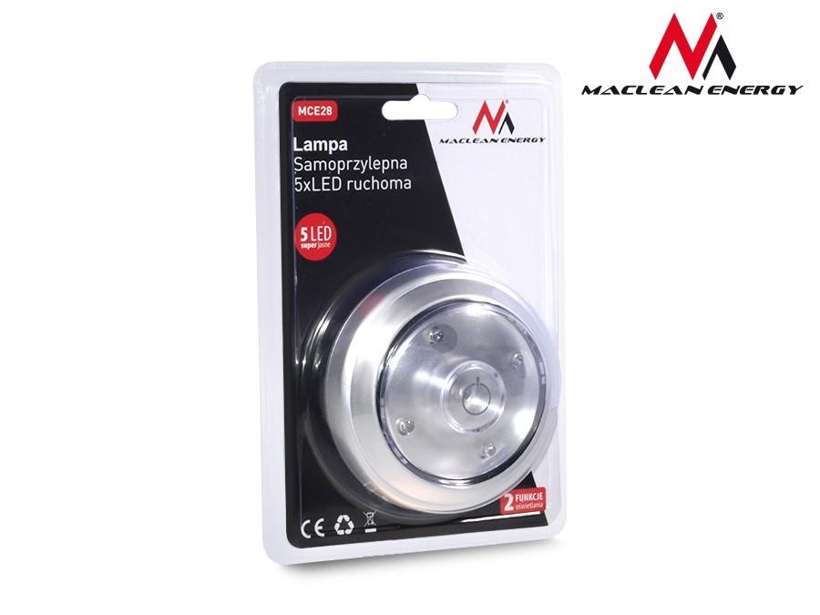 MACLEAN MCE28 Maclean MCE28 lazda ir spustelėkite 5xLED + pakreipimas + pasukimas