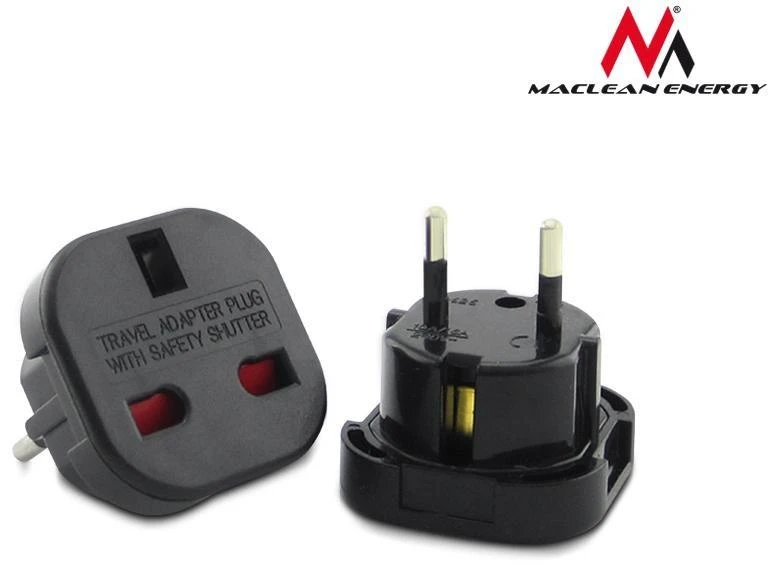 Maclean MCE72 adapterių komplektas UK-EU