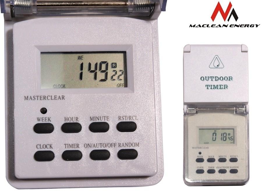MACLEAN MCE08 Maclean MCE08 Lauko skaitmeninis laikmatis 10 programų