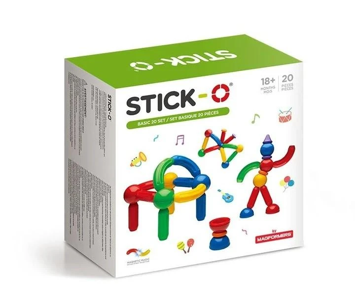 Magformers Magnetiniai blokeliai Stick-O Basic 30 elementų (005-901003)