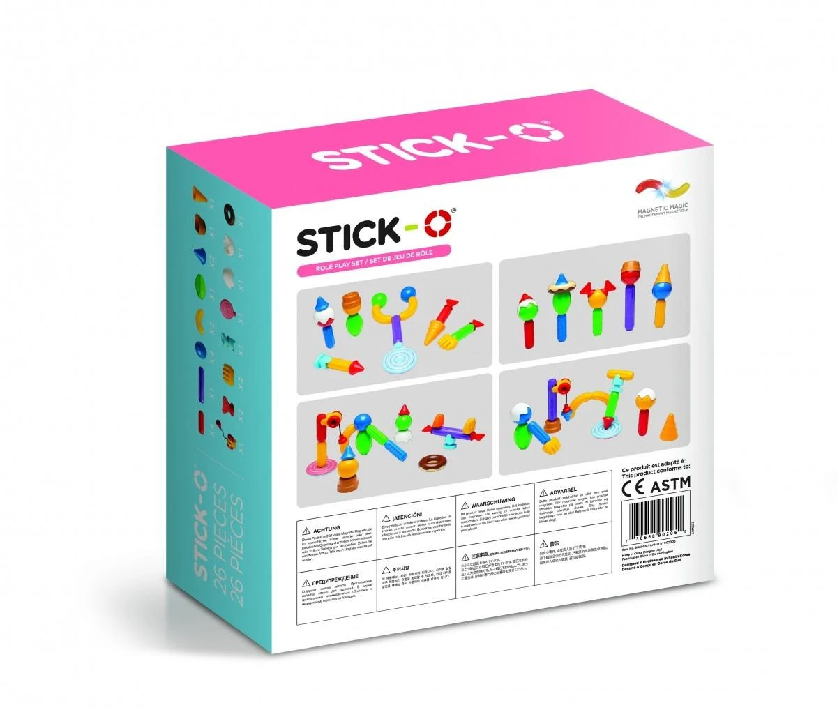 Magformers Magnetiniai blokeliai Stick-O kūrybinis rinkinys 26 elementai (005-902005)