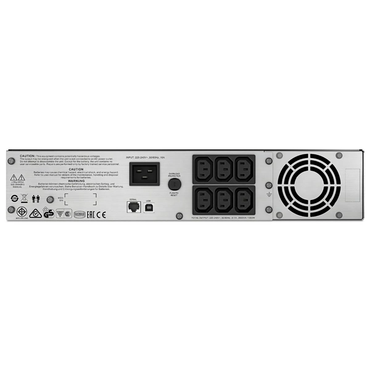 APC SMART-UPS C 2U 2000VA LCD 230V