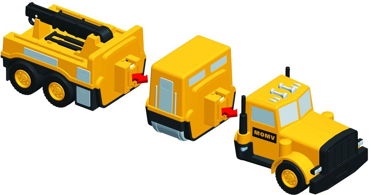 Malblo magnetinės statybinės transporto priemonės