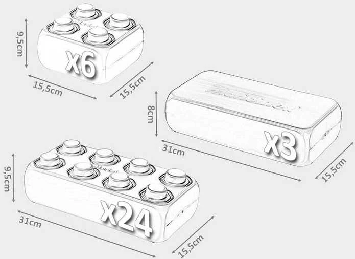 „Marioinex“ kaladėlės, 33 pastelinių spalvų detalės