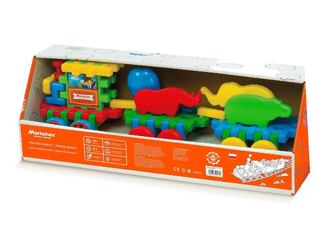 Marioinex Waffle traukinio rinkinys dėžutėje