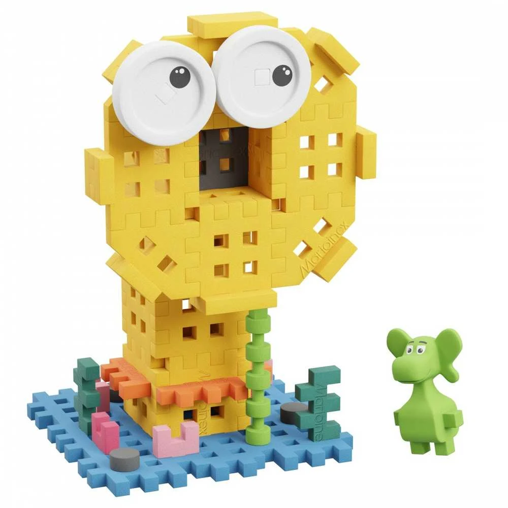 Marioinex Diplodocus ir Sea Mermaid kaladėlės 60 vnt Mini vaflių figūrėlė ZA5500