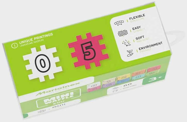 Marioinex ***** Vafliniai blokai EDU kubeliai matematika. 60el 06408
